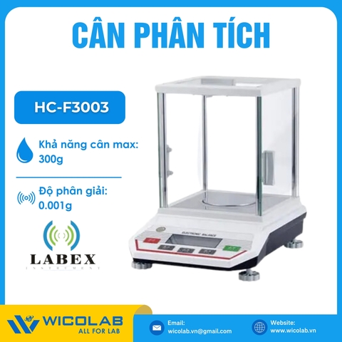 Cân Phân Tích 3 Số Màn LCD Labex Anh HC-F3003 | 300g - 0.001g