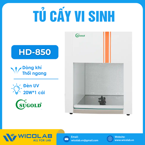 Tủ Cấy Vi Sinh Để Bàn Sugold HD-850 | Thổi Ngang