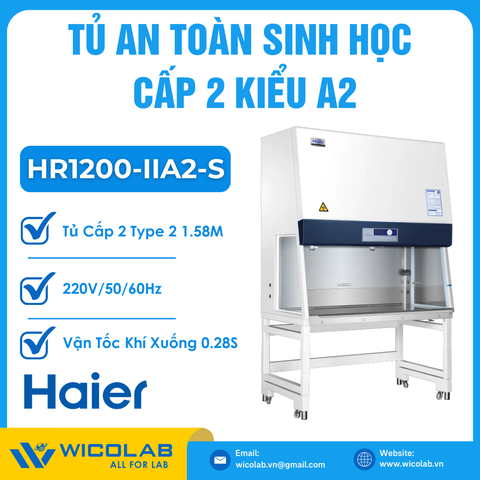 Tủ An Toàn Sinh Học Cấp 2 Haier HR1200-IIA2-S | 1.3M