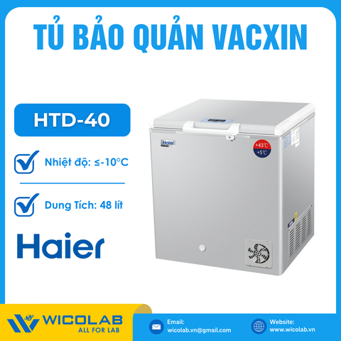 Tủ Bảo Quản Vacxin Năng Lượng Mặt Trời -10 Độ Haier HTD-40 | 48 Lít