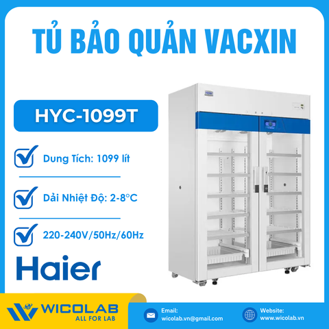Tủ Bảo Quản Dược Phẩm - Vacxin 1099 Lít Haier HYC-1099T | Cửa Kính