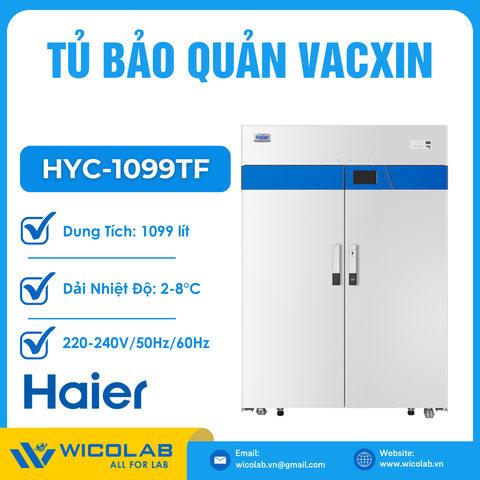 Tủ Bảo Quản Dược Phẩm - Vacxin 1099 Lít Haier HYC-1099TF | Cửa Thép