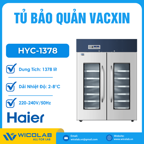Tủ Bảo Quản Dược Phẩm-Vacxin 2 - 8 Độ Haier HYC-1378 | 1378 Lít