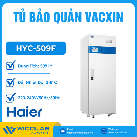 Tủ Bảo Quản Vacxin-Dược Phẩm 509 Lít Haier HYC-509F | Cửa Thép