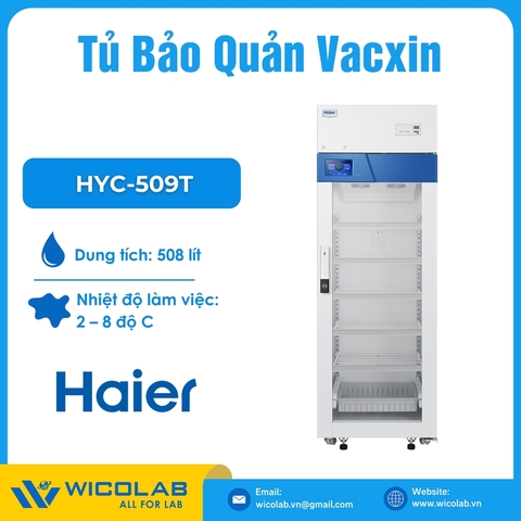 Tủ Bảo Quản Dược Phẩm - Vacxin 509 Lít Haier HYC-509T | Cửa Kính