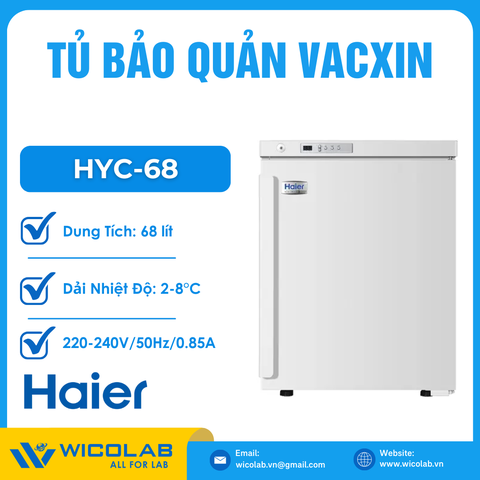 Tủ Bảo Quản Vacxin 2 - 8 Độ Haier HYC-68 | 68 Lít