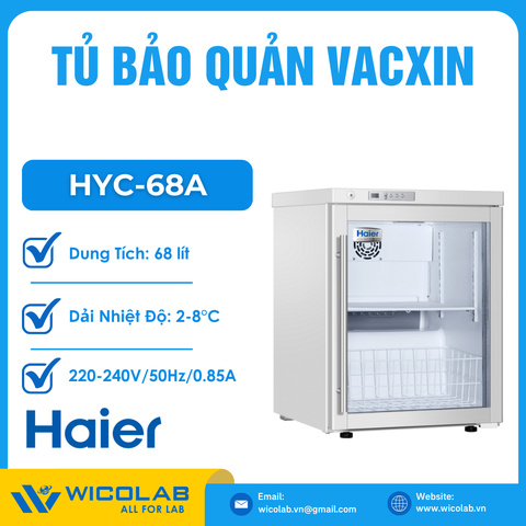 Tủ Bảo Quản Vacxin 2 - 8 Độ Haier HYC-68A | 68 Lít