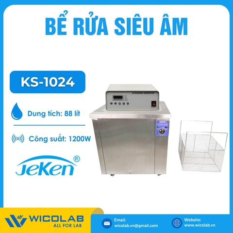 Bể Rửa Siêu Âm Công Nghiệp Jeken Trung Quốc KS-1024 | 88 Lít