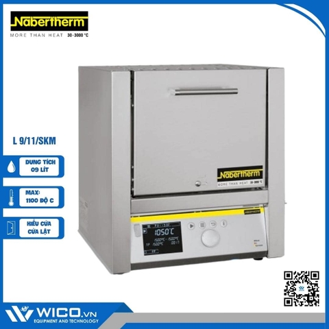 Lò Nung 4 Mặt Chống Ăn Mòn Nabertherm L 9/11/SKM/B410 | Cửa Lật