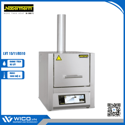 Lò Nung Đốt Tro 1100 độ C Nabertherm - Đức LVT 15/11/B510 | 15 Lít - Cửa Trượt