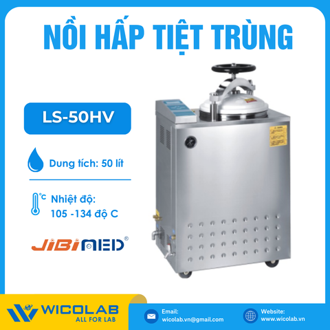 Nồi Hấp Sấy Chân Không Tự Động 50 Lít Jibimed LS-50HV | Kiểu Đứng