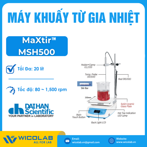 Máy Khuấy Từ Gia Nhiệt Daihan Hàn Quốc MaXtir MSH500 | 500 Độ C - Unit