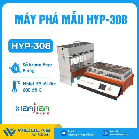 Máy Phá Mẫu Cất Đạm Xianjian Trung Quốc HYP-308 | 8 Vị Trí