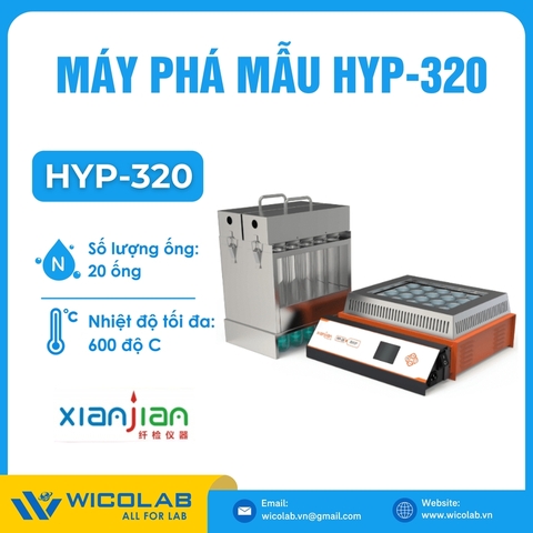 Máy Phá Mẫu Cất Đạm Xianjian Trung Quốc HYP-320 | 20 Vị Trí