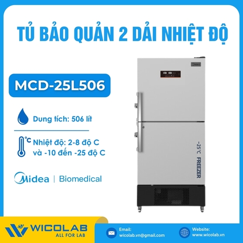 Tủ Bảo Quản 2 Dải Nhiệt Độ 506 Lít Midea Trung Quốc MCD-25L506