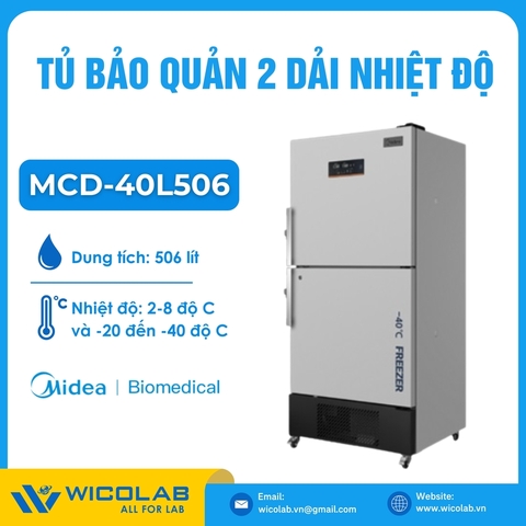 Tủ Bảo Quản 2 Dải Nhiệt Độ 506 Lít Midea Trung Quốc MCD-40L506