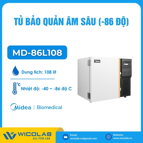 Tủ Lạnh Âm Sâu -86 Độ Midea - Trung Quốc MD-86L108 | 108 Lít