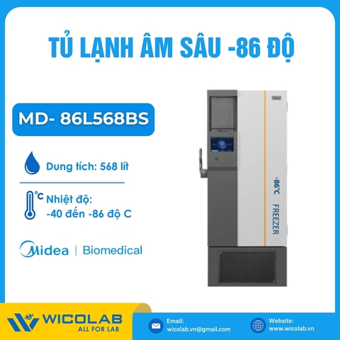 Tủ Lạnh Âm 86 Độ Smart-Inverter Midea MD-86L568BS | 568 Lít