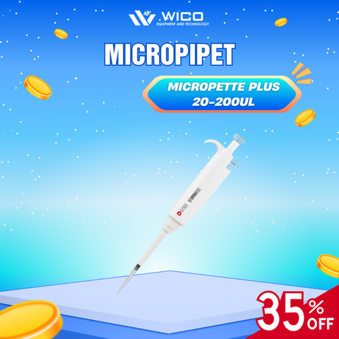 Micropipet Plus Đơn Kênh Dải Thay Đổi Dlab 20-200µL | Hấp Được