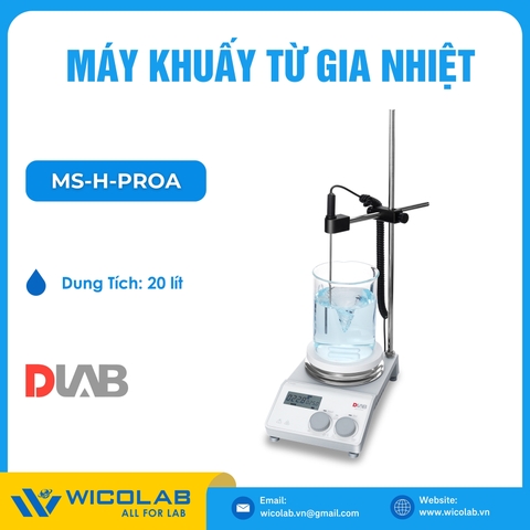 Máy Khuấy Từ Gia Nhiệt Dlab MS-H-ProA | Tối đa 340 độ + Mặt nhôm