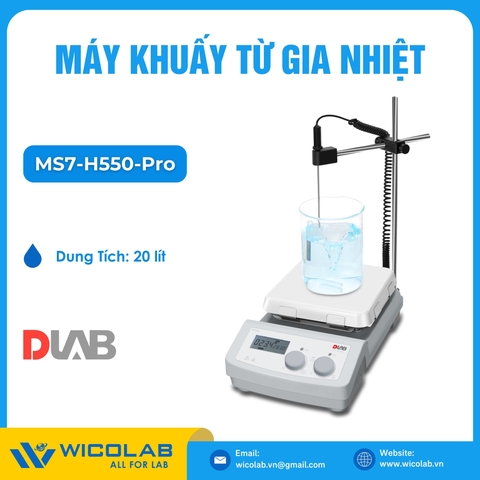Máy Khuấy Từ Gia Nhiệt 550 Độ C Dlab MS7-H550-Pro |  Mặt 184x184mm