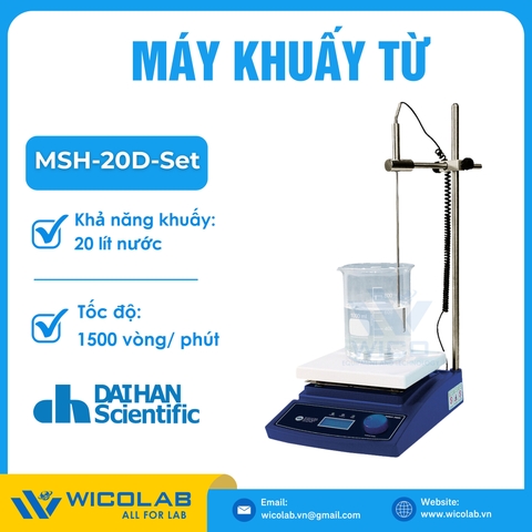 Máy Khuấy Từ Gia Nhiệt Hiện Số 380 Độ C Daihan Hàn Quốc MSH-20D-Set