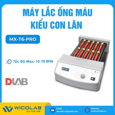 Máy Lắc Ống Máu Kiểu Con Lăn Dlab Mỹ MX-T6-Pro