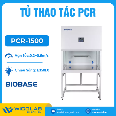 Tủ Thao Tác PCR Biobase Trung Quốc PCR-1500 | 1.5m - Nâng Hạ Chỉnh Điện