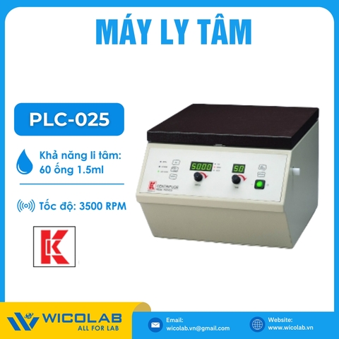 Máy Ly Tâm Gemmy 3600 vòng/phút PLC-025 | 60 ống x 1.5ml