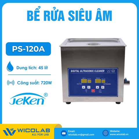 Bể Rửa Siêu Âm Hiện Số Jeken Trung Quốc PS-120A | 45 Lít