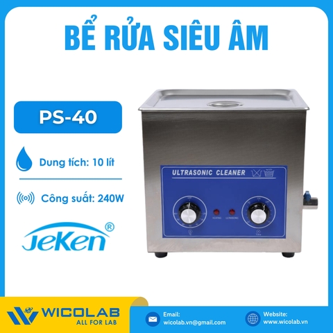 Bể Rửa Siêu Âm Jeken Trung Quốc - Kiểu Cơ Núm Vặn PS-40