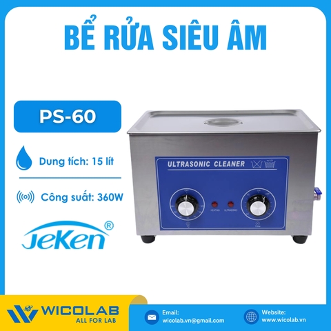 Bể Rửa Siêu Âm Jeken Trung Quốc - Kiểu Cơ Núm Vặn PS-60