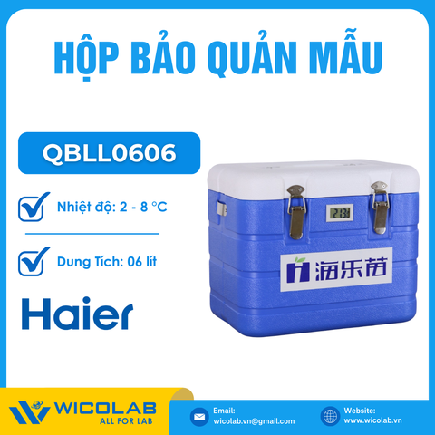 Hộp Bảo Quản Mẫu 2-8 Độ Haier QBLL0806 | 06 Lít