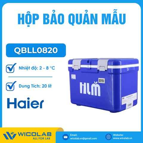 Hộp Bảo Quản Mẫu 2-8 Độ Haier QBLL0820 | 20 Lít