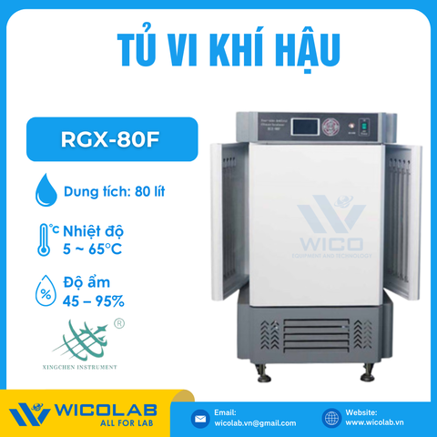 Tủ Vi Khí Hậu Chiếu Sáng 18000 LX Trung Quốc RGX-80F | 80 Lít