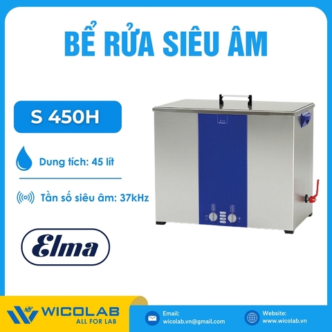Bể Rửa Siêu Âm Có Gia Nhiệt Elma - Đức S450H | 45 Lít