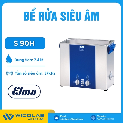 Bể Rửa Siêu Âm Có Gia Nhiệt Elma - Đức S90H | 7.4 Lít