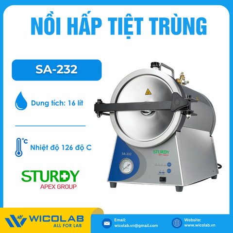 Nồi Hấp Tiệt Trùng Để Bàn Sturdy SA-232 | 16 lít