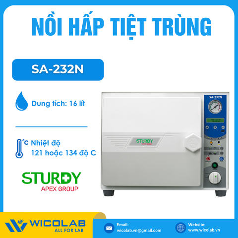 Nồi Hấp Tiệt Trùng Để Bàn Sturdy SA-232N | 16 Lít