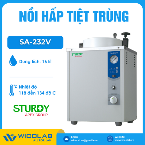 Nồi hấp tiệt trùng để bàn 16 lít Sturdy SA-232V