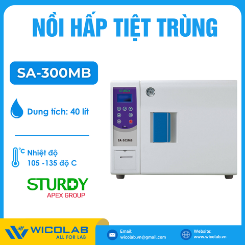 Nồi Hấp Tiệt Trùng  Sấy Chân Không 40 Lít Máy In Sturdy SA-300MB