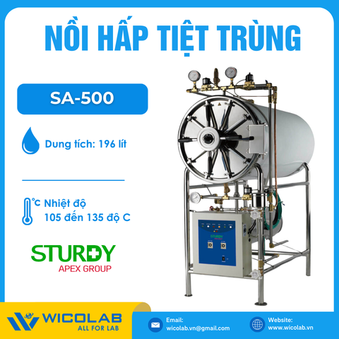 Nồi Hấp Tiệt Trùng Sấy Thủ Công Sturdy SA-500 | 196 Lít