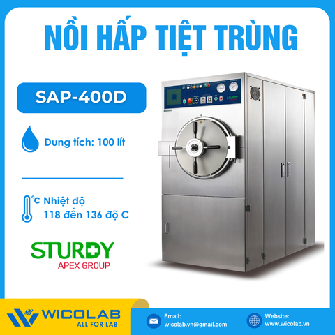 Nồi Hấp Tiệt Trùng Buồng Tròn Sturdy SAP-400D | 100 Lít