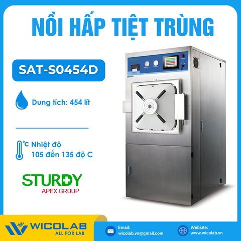 Nồi Hấp Tiệt Trùng Buồng Vuông Sturdy SAT-S0454D | 454 Lít