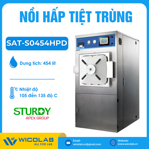 Nồi Hấp Tiệt Trùng Buồng Hấp Vuông Sturdy SAT-S0454HPD | 2 cửa