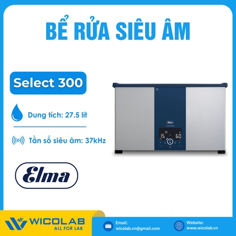 Bể Rửa Siêu Âm Gia Nhiệt Elma - Đức Select 300 | 27.5 Lít
