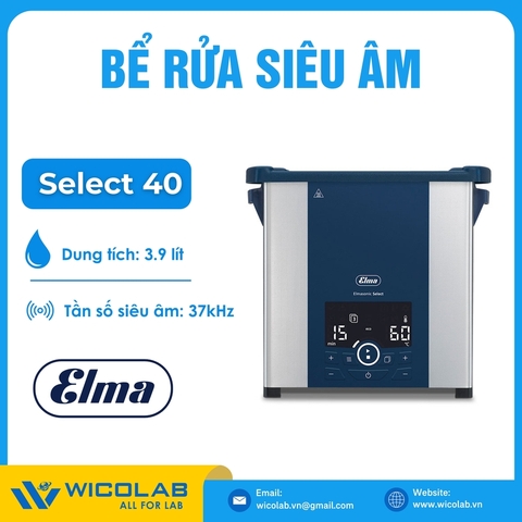 Bể Rửa Siêu Âm Gia Nhiệt Elma - Đức Select 40 | 3.9 Lít