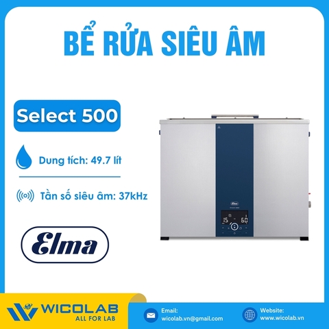 Bể Rửa Siêu Âm Gia Nhiệt Elma - Đức Select 500 | 49.7 Lít
