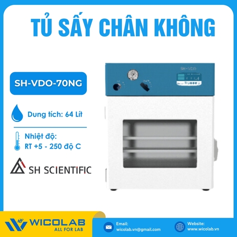 Tủ Sấy Chân Không 250 Độ C SH Scientific Hàn Quốc SH-VDO-70NG | 64 Lít