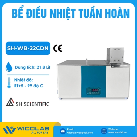Bể Điều Nhiệt Tuần Hoàn 99 Độ SH Scientific Hàn Quốc SH-WB-22CDN | 21.8 Lít